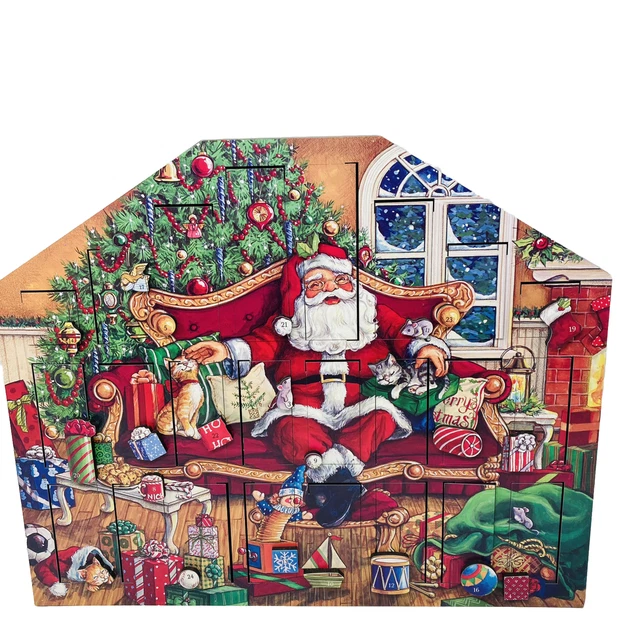 TRADITIONS BY BYERS Choice Christmas Wood Fireside Advent Calendar