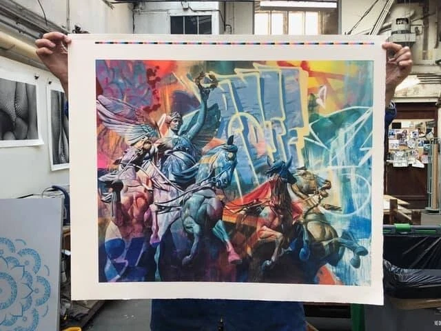 PichiAvo AP "Nike" lithography print. Very rare print 2018