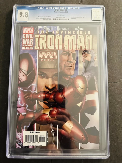 CGC 9.8 Marvel Comics The invincible Iron Man #7 Executive Program 1 of 6