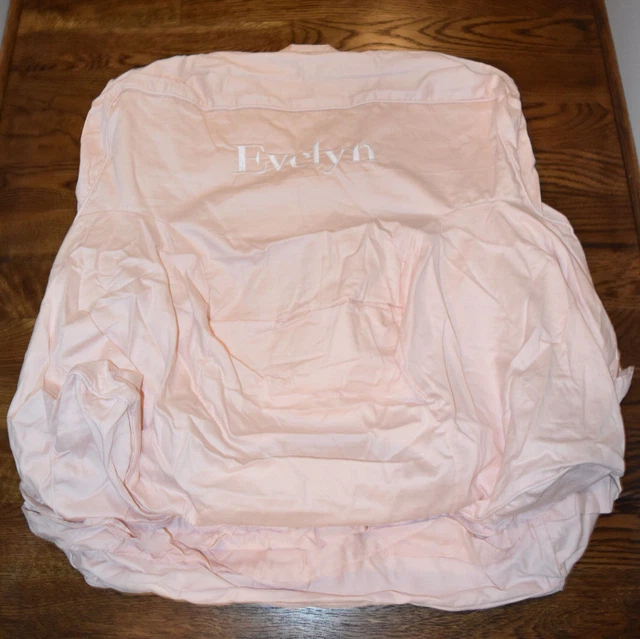 Pottery Barn Kids Kids Anywhere Chair Dusty Blush Ruffle Slipcover Evelyn NEW