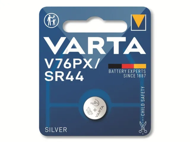 VARTA Knopfzelle Silver Oxide, V76PX SR44,  1.55V, 1 Stück