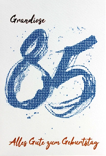 Twizler Karte Zum 85. Geburtstag – Elegante Glückwunschkarte Mit Goldenem Schriftzug, Hoopla Serie