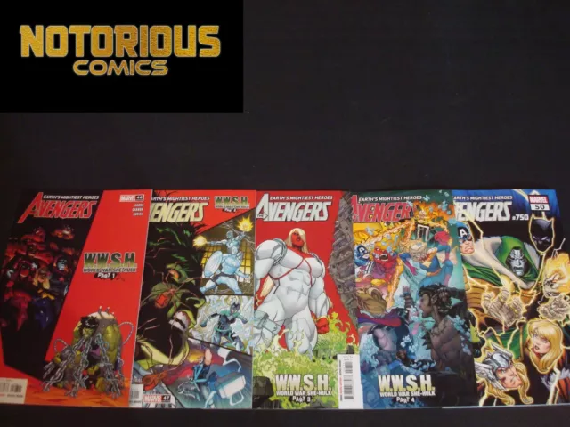 Avengers 46 47 48 49 50 Complete Comic Lot Run Set Marvel World War She-Hulk