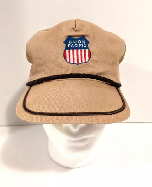 Vintage Union Pacific Railroad Embroidered Hat Cap Snapback USA