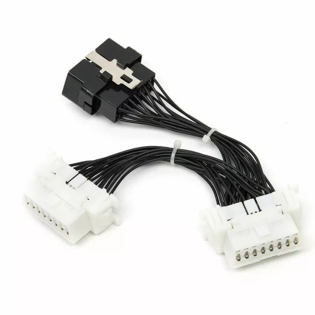 OBD2 OBDII Y Splitter Adapter Extension 16 Pin Male to Dual Female Connector L