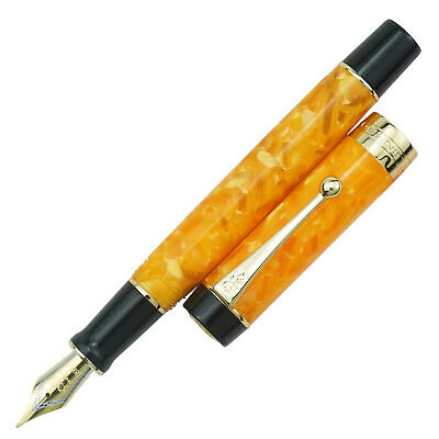 Ice Orange Jinhao 100 Centennial Resin Fountain Pen EF/F/M Bent Nib Writing Gift