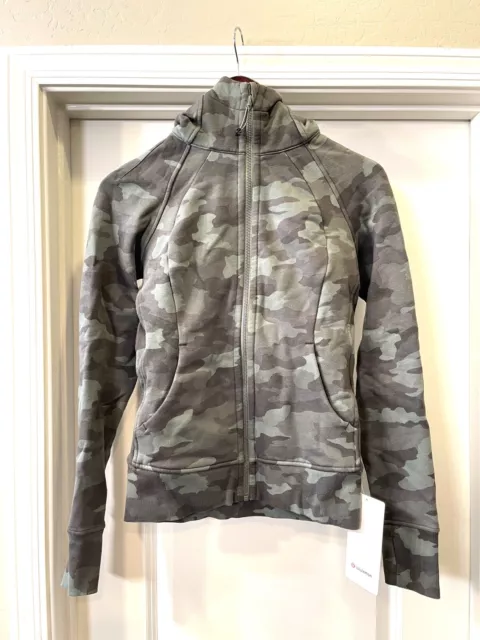 NWT $118 LULULEMON Scuba Full Zip Hoodie Sz 4 XS Incognito Camo