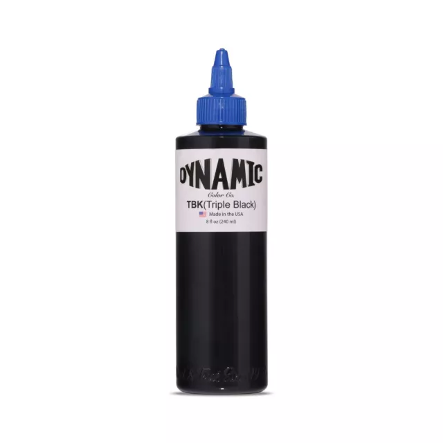 USA DYNAMIC Triple BLACK TATTOO INK (blue Cap) 8oz Stock In Sydney