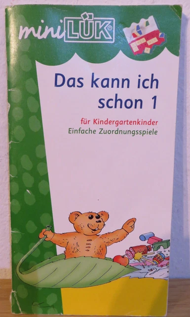 gebr. mini LÜK ° Das kann ich schon 1 für Kindergartenkinder Buch Spiel Lernbuch