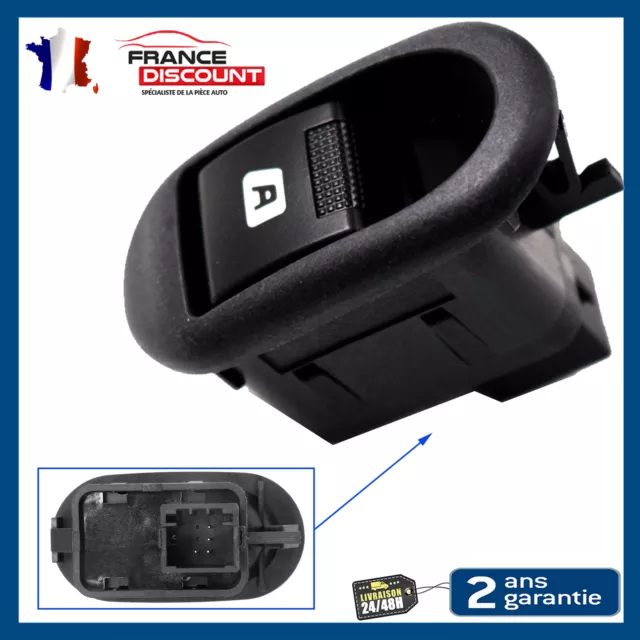 BOUTON DE LEVE VITRE AVANT DROIT prévu pour C2 C3 1007 equivalent à 6554L7