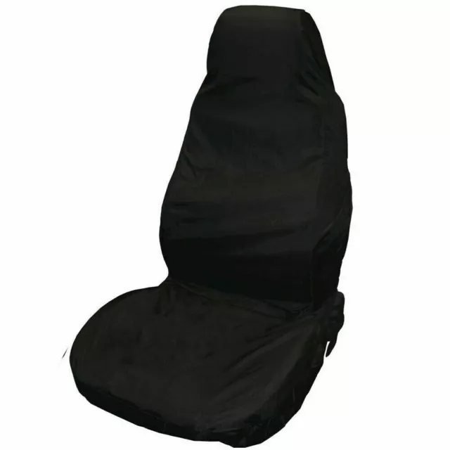 Universal Car Seat Cover Heavy Duty Black Durable Front Seat Protectors 140Cm