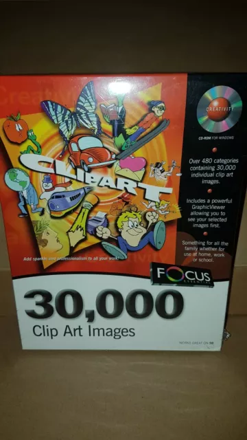 Focus Essential 30,000 Clip Art Images -  Sealed retail big box