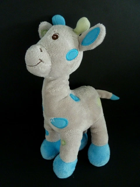 *. Doudou Peluche Arthur Et Lola Bebisol Girafe Gris Bleu Vert Fleur Exc. Etat