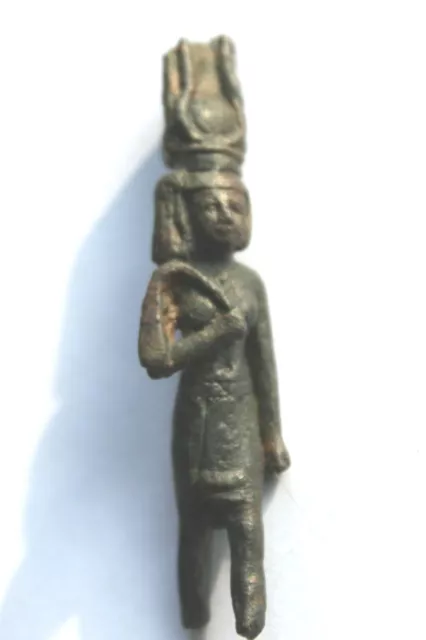 QUALITY ANCIENT EGYPTIAN BRONZE NEFERTUM FIGURE c.4/3rd century BC