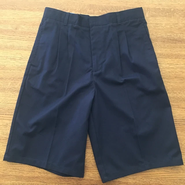 Navy Short French Toast Boys Pleated Adjustable Waist Size 18 NWT