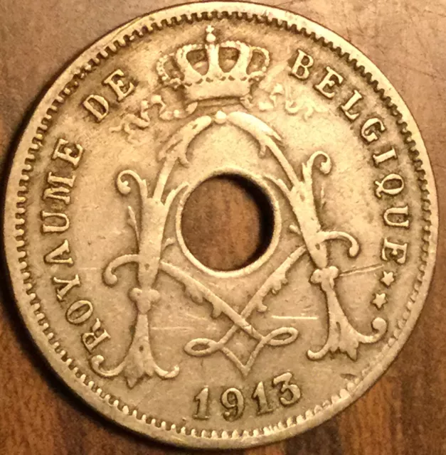 1913 Belgium 5 Centimes Coin