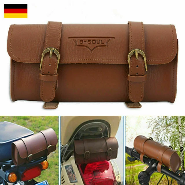 SACOCHES DE MOTO sacoches de selle en cuir Sacoches Marron Nouveau