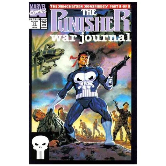 Punisher War Journal (1988 series) #33 in Very Fine condition. Marvel comics [t"
