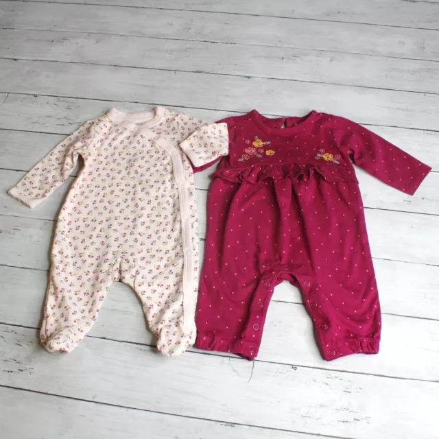 Carter's Baby Girl Footie Pajama Sleeper Romper Size 3 Months Cotton Lot