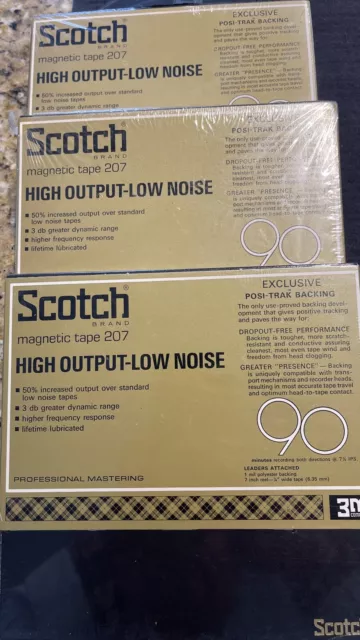 Scotch 207 R90 High Output- Low Noise 7" 1/4" Reel to reel Tape 3M NEW, sealed