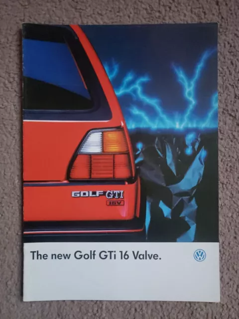 Volkswagen VW Golf GTI & GTI 16 Valve 1.8 16v Mk2 Sowroom Brochure