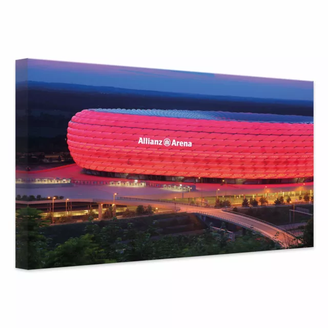 Leinwandbild FC Bayern Allianz Arena WANDBILD FANSHOP FANARTIKEL FCB SHOP BILD