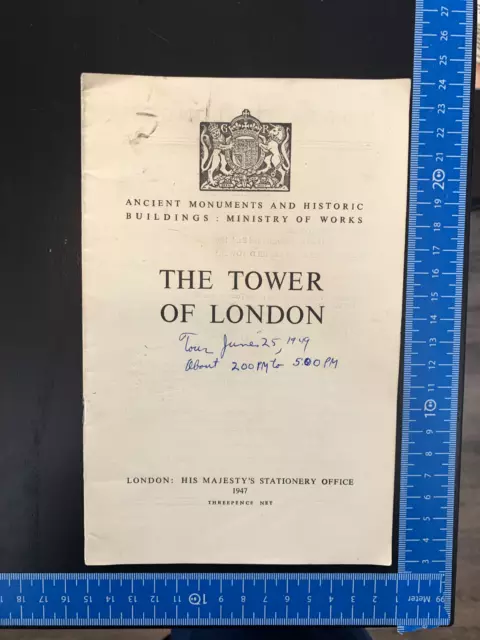 Vintage 1949 - The Tower of London - Tour Brochure