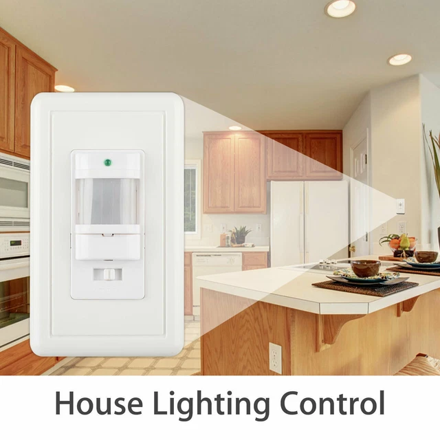 AUTO ON/OFF INFRARED Occupancy Vacancy PIR Motion Sensor Wall Light ...