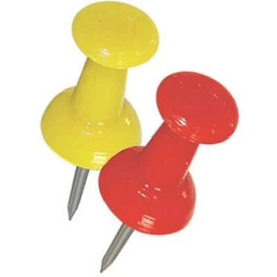 Paquete de 6 - pasadores de empuje, plástico, colores surtidos, 16 piezas. -122643