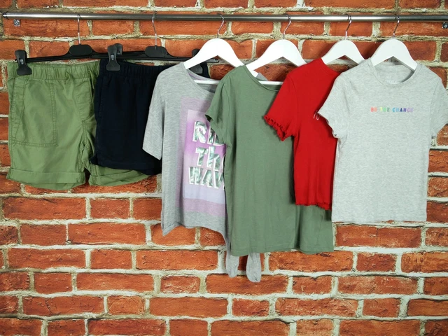GIRLS BUNDLE AGE 10-11 YEARS NEXT GAP etc CASUAL SHORTS TOP T-SHIRT SUMMER 146CM