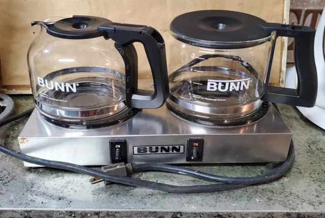 BUNN-O-MATIC WX2 Coffee Double Warmer W/2 Pots Church Restaurant Commercial