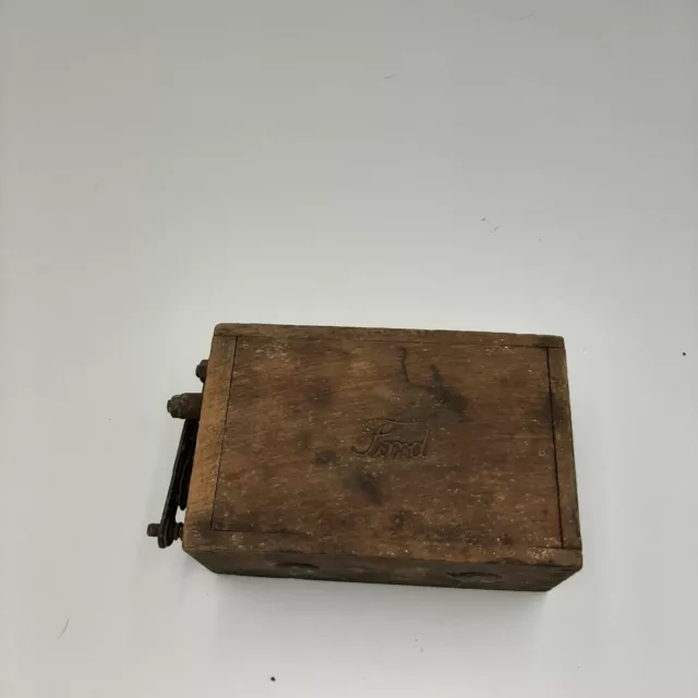 Ford  Model T Wood Battery Box Ignition Coil Vintage/Antique Ford Logo