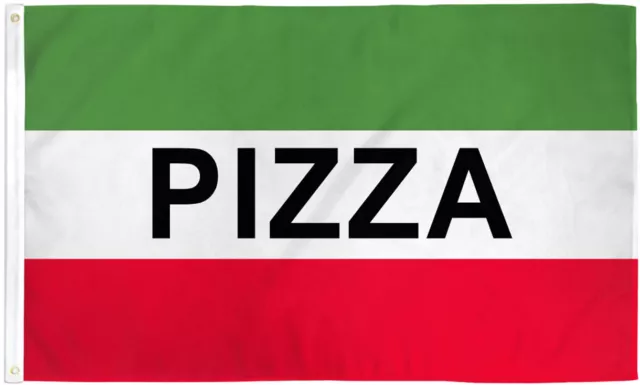 Pizza Flag 3x5ft PIzza Banner Sign Pizzeria Flag Fresh Hot Pizza Red/Green/White