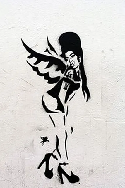 Banksy Amy Winehouse Ange Acier Réfrigérateur Aimant (Se )