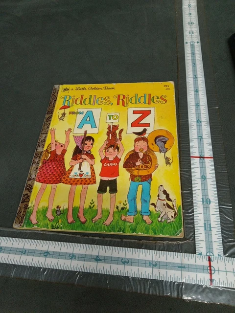 VINTAGE LITTLE GOLDEN Book Riddles Riddles From A to Z #490 1962 1st ...