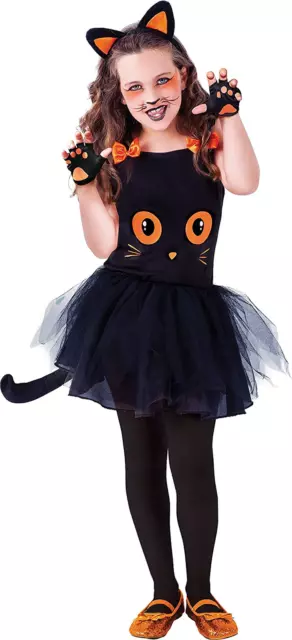 Déguisement Tutu Chat Noir Pour Filles De 3-4 Ans - Costume Halloween, Théâtre