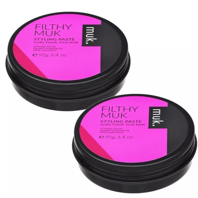 2 x Muk Filthy Firm Muk 95gm Gritty Finish Firm Hold Authorised Seller Duo Pack