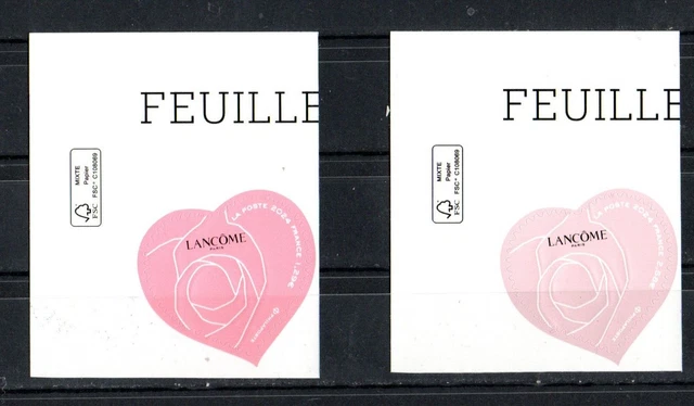 Timbres France 2024 - Feuille Coeur Lancôme Saint Valentin - Neuf**