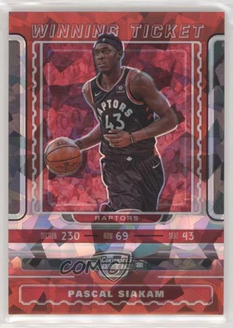 2019 Panini Contenders Optic Winning Tickets Red Cracked Ice Prizm Pascal Siakam