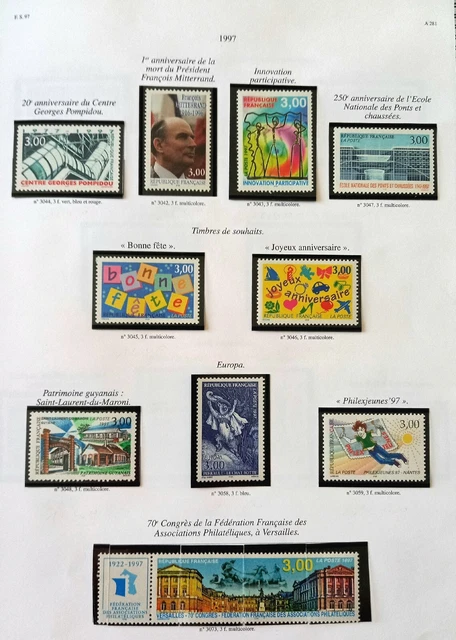 Lot De Timbres De France Neufs Sans Trace De Charnière Issu De Mon Album