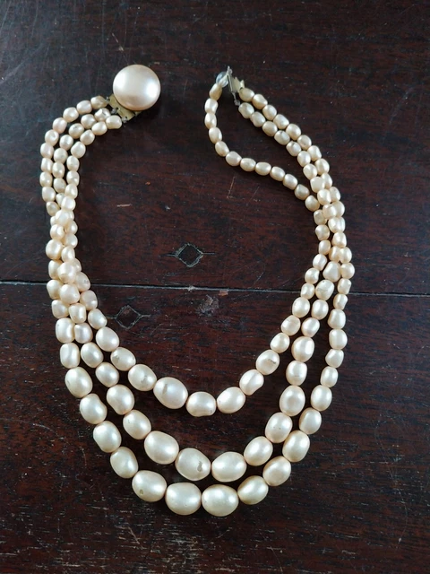 Collier De Perles Vintage Ras Du Cou - Longueur 39 Cm, élégance Intemporelle