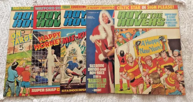 Vintage Roy of The Rovers Comics Bundle x5 Dec 1982 - 1st Jan 1983 . Free UK P&P