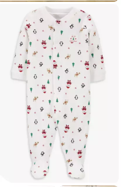Child of Mine Carters Christmas Santa Baby Infant Sleep & Play Pajama All Sizes