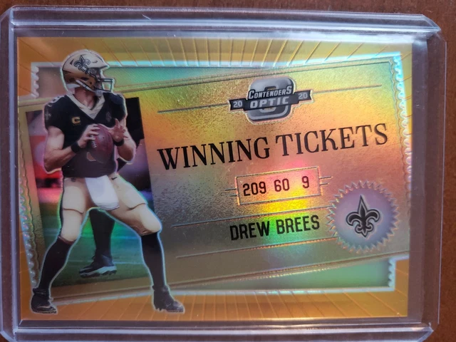 Drew Brees 2020 Panini Contenders Optic Winning Tickets Wt6 Orange Prizm 46/50