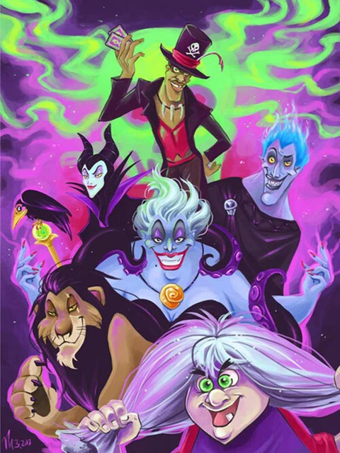 Disney Villains Classic 5D Full Diamond Painting Kits DIY UK Decor Gifts