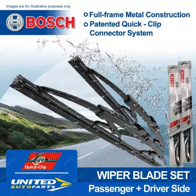 Bosch Front Pair Wiper Blades for Toyota Landcruiser FZJ HDJ HZJ UZJ100 VDJ200