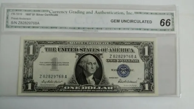 Fr-1619 {3} 1957 Silver Certificate In Consective Order Uncirculated Gem New.+++