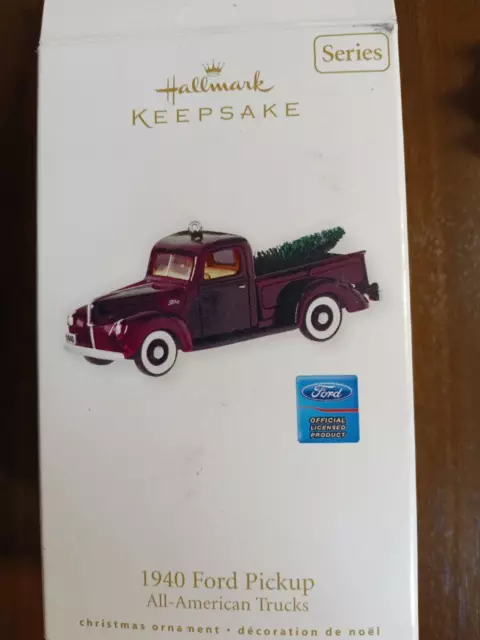 Hallmark Keepsake Ornament 1940 FORD PICKUP All American Trucks #16 2010 Used