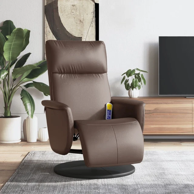 Fauteuil De Massage Inclinable - Similicuir Noir, 6 Points De Vibration, Inclinaison 135° - 8