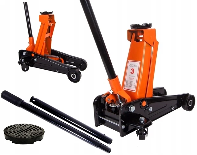 Sollevatore Idraulico USAG 2550 Da 3 Tonnellate - Per Auto E Furgoni, Nero/Rosso - Foto 4